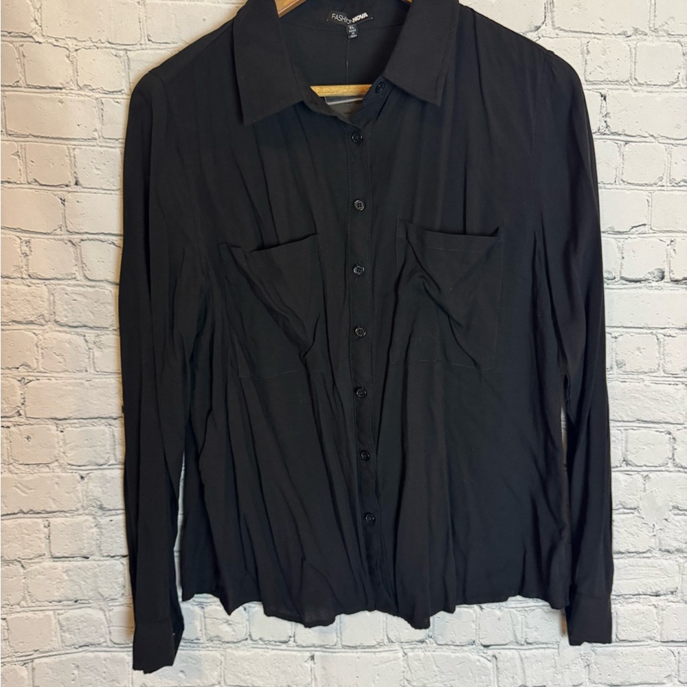 Black Button-Up Shirt